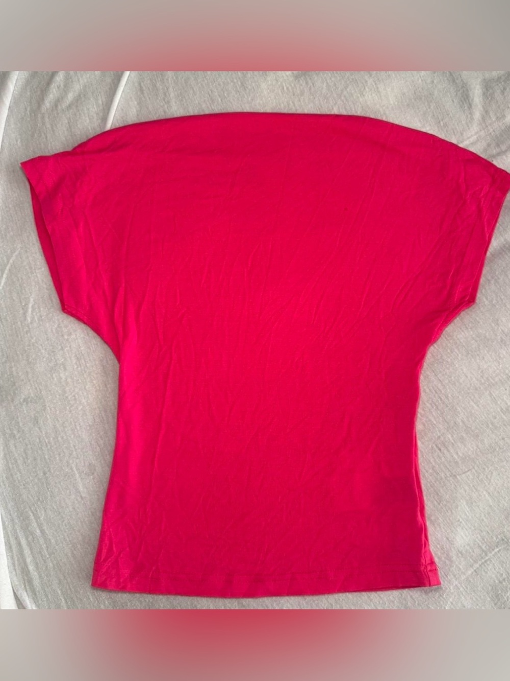Women's Hot Pink Short Sleeve Top